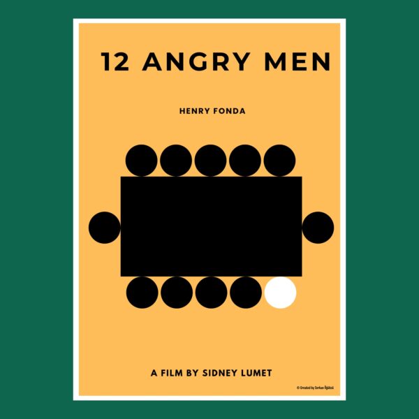 "12 Angry Men" Özel Tasarım Film Posteri