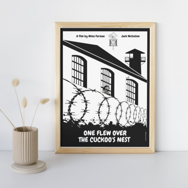 "One Flew Over The Cuckoo's Nest (Guguk Kuşu) Özel Tasarım Film Posteri - Görsel 2
