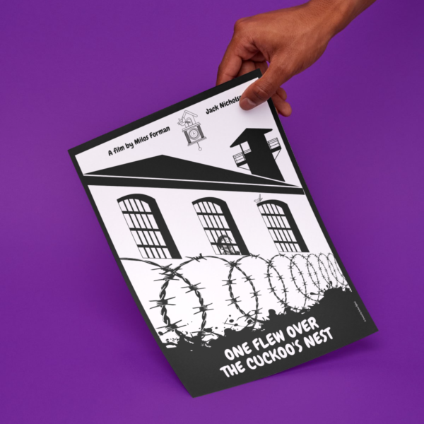 "One Flew Over The Cuckoo's Nest (Guguk Kuşu) Özel Tasarım Film Posteri - Görsel 3