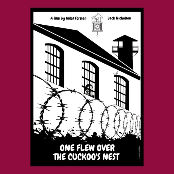 "One Flew Over The Cuckoo's Nest (Guguk Kuşu) Özel Tasarım Film Posteri