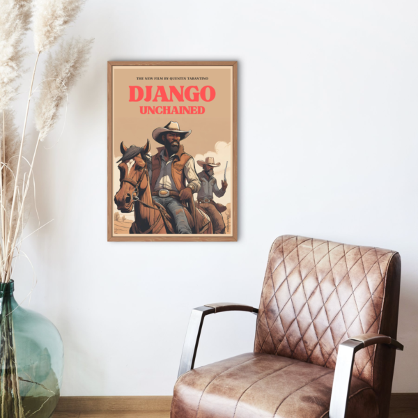 "Django Unchained" Özel Tasarım Film Posteri - Görsel 4