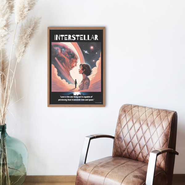 "Interstellar (Yıldızlararası)" Özel Tasarım Film Posteri - Görsel 4