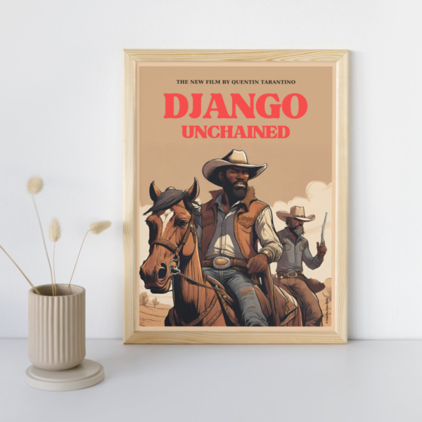"Django Unchained" Özel Tasarım Film Posteri - Görsel 2