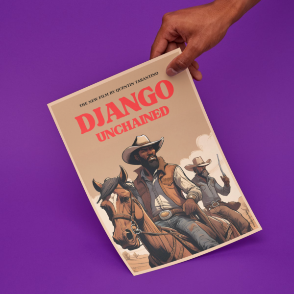 "Django Unchained" Özel Tasarım Film Posteri - Görsel 3