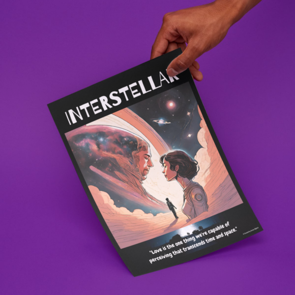 "Interstellar (Yıldızlararası)" Özel Tasarım Film Posteri - Görsel 3