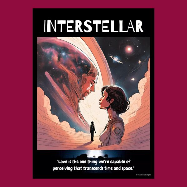 "Interstellar (Yıldızlararası)" Özel Tasarım Film Posteri