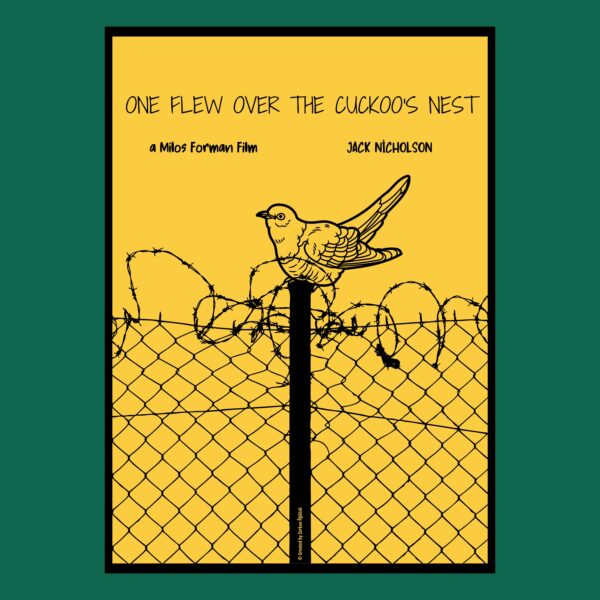One Flew Over The Cuckoo's Nest (Guguk Kuşu) Özel Tasarım Film Posteri