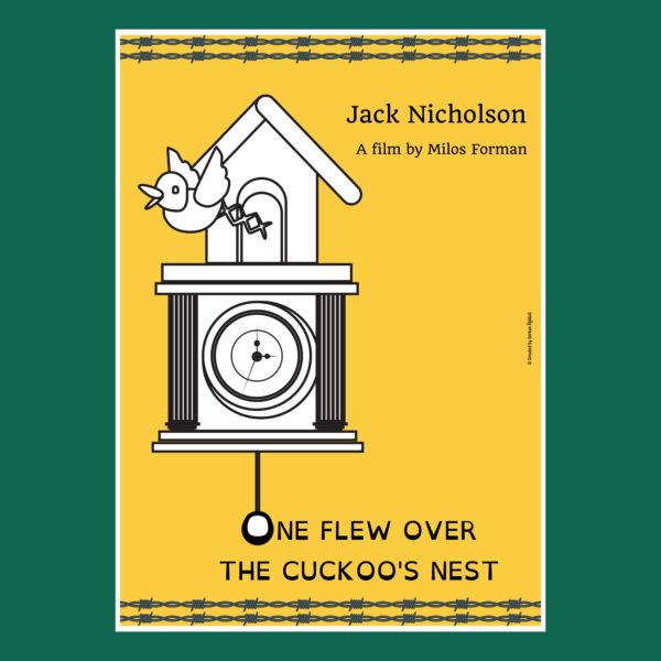 One Flew Over The Cuckoo's Nest (Guguk Kuşu) Özel Tasarım Film Posteri